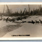 YUKON TRAIL CANADA DOG SLED ANTIQUE REAL PHOTO POSTCARD RPPC