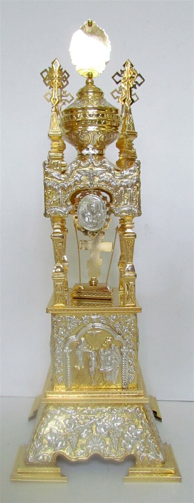 GREEK RUSSIAN ORTHODOX CHURCH LARGE RELIQUARY centerpiece