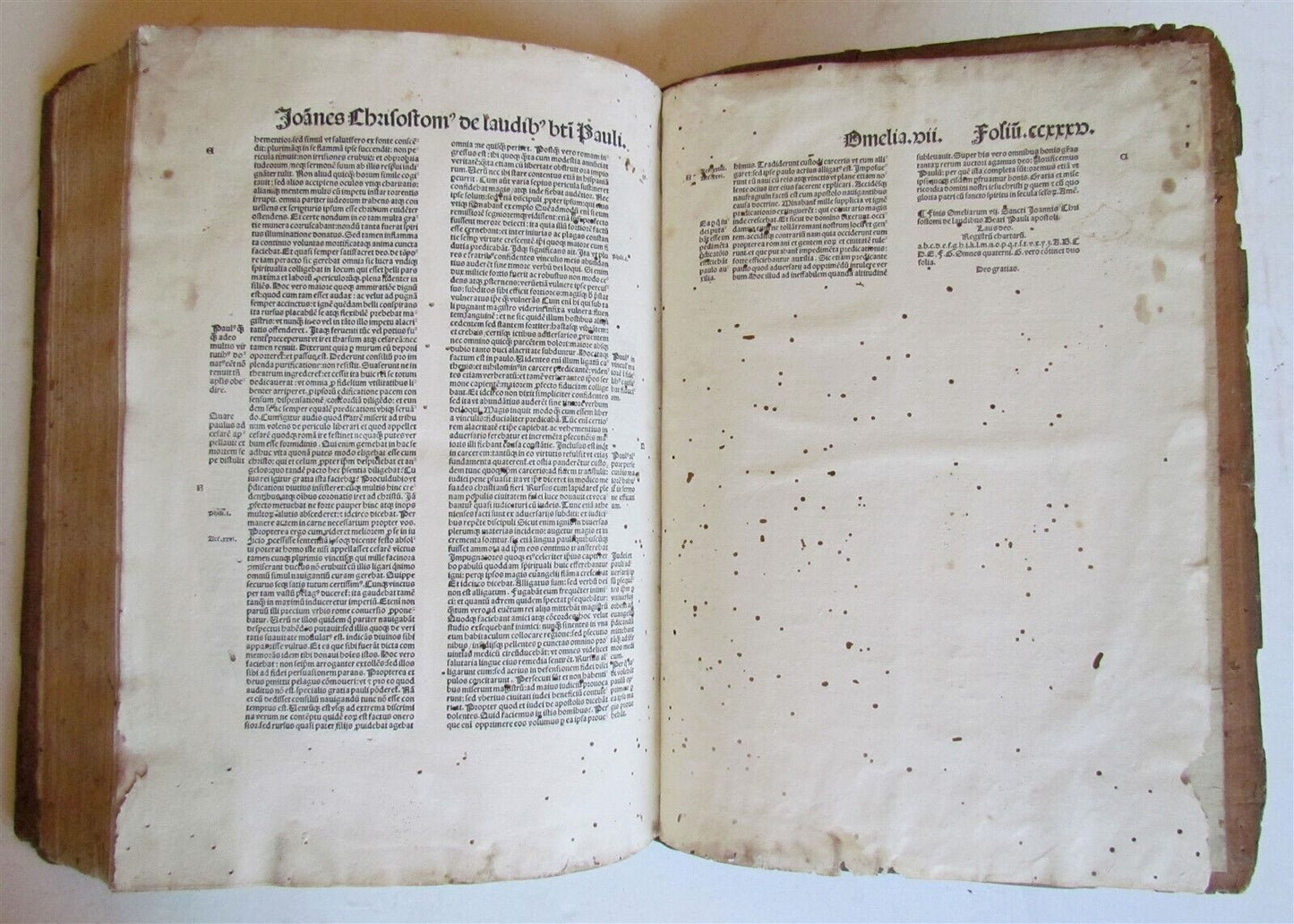 1499 INCUNABULA FOLIO antique Sacred letters of St.Paul interpretation INCUNABLE