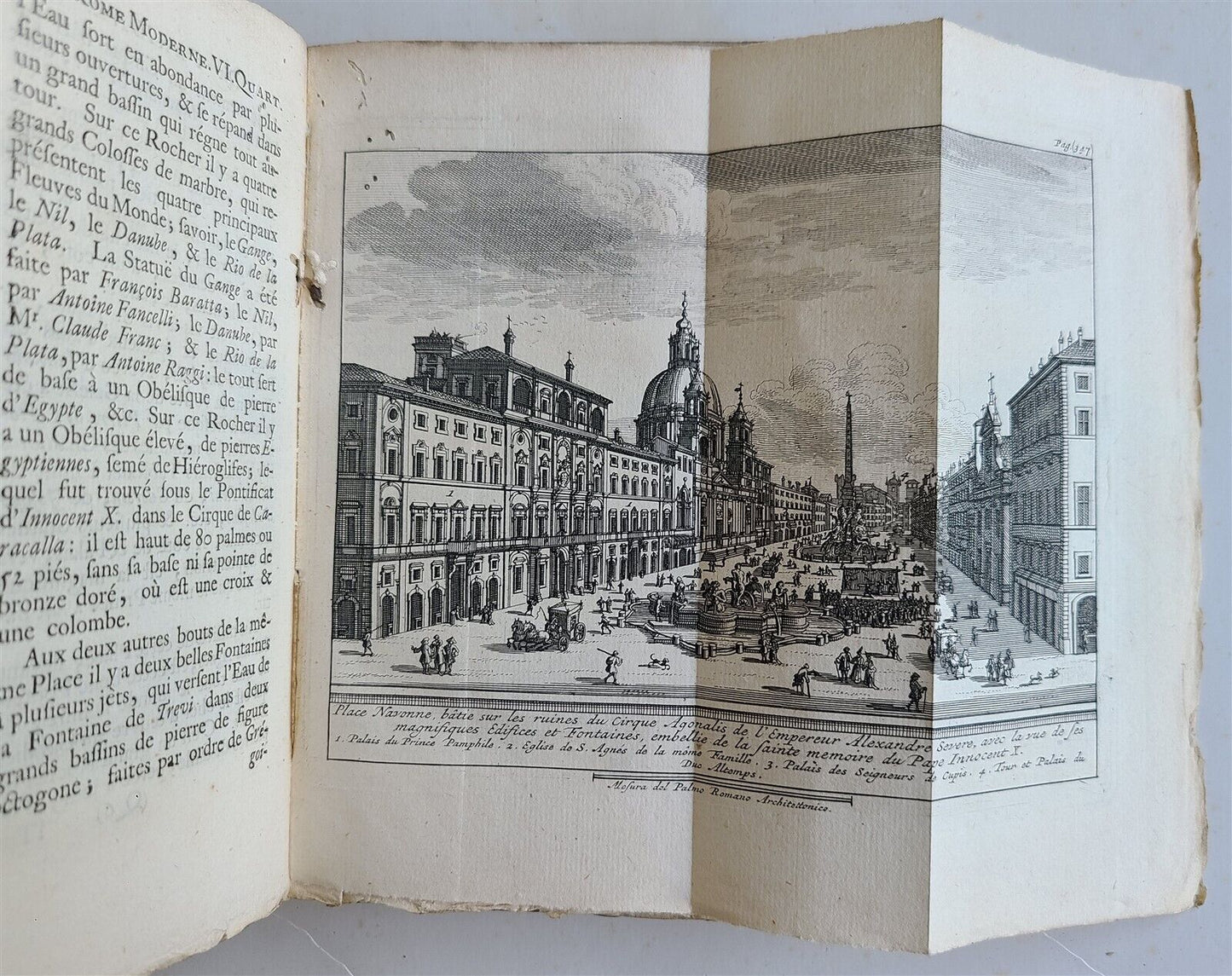 1713 ROME MODERNE antique ILLUSTRATED 5 VOLUMES