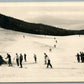 NORTH CREEK NY SKIERS GOING DOWN VINTAGE REAL PHOTO POSTCARD RPPC