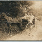 HORSE DRAWN CART ANTIQUE REAL PHOTO POSTCARD RPPC