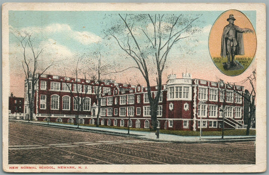 NEWARK NJ NEW NORMAL SCHOOL ANTIQUE POSTCARD