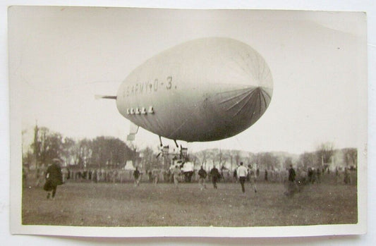 RPPC VINTAGE PHOTO POSTCARD US ARMY DIRIGIBLE AIR SHIP