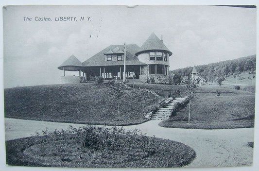 VINTAGE 1909 POSTCARD THE CASINO LIBERTY NY