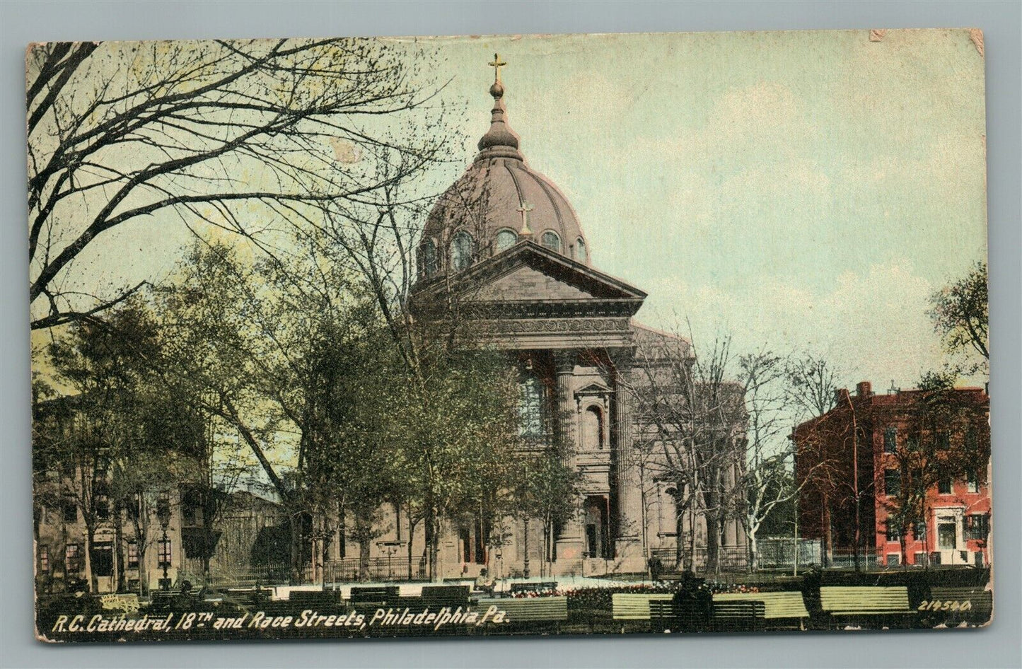 PHILADELPHIA PA R.C. CATHEDRAL ANTIQUE POSTCARD