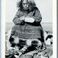 KOTZEBUE AK INDIAN CRAFTSMAN MAKING MIKLUKS VINTAGE REAL PHOTO POSTCARD RPPC