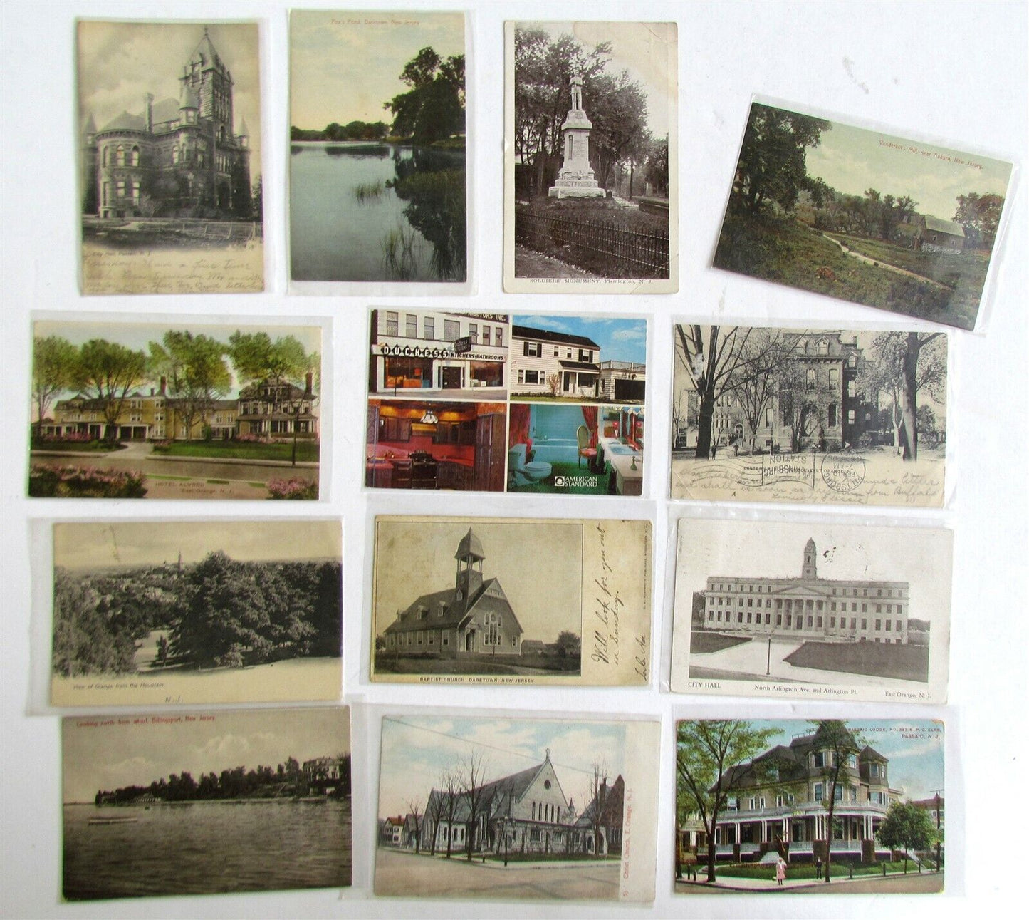 NEW JERSEY lot of 50 ANTIQUE & VINTAGE POSTCARDS NJ