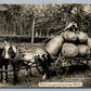 EXAGGERATED POTATOES FARMING ANTIQUE REAL PHOTO POSTCARD RPPC