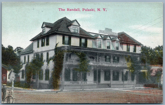 PULASKI NY THE RANDALL 1916 ANTIQUE POSTCARD