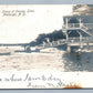 NEWBURGH NY ORANGE LAKE BOAT HOUSE ANTIQUE REAL PHOTO POSTCARD RPPC