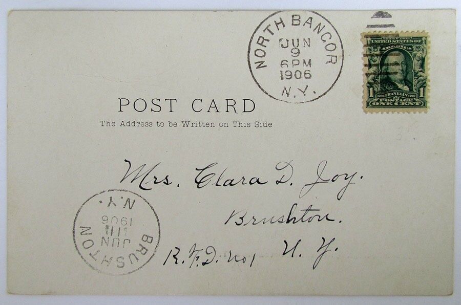 ANTIQUE 1906 POSTCARD CHALYBEATE SPRINGS SPRING GROVE BRUSHTON N.Y.