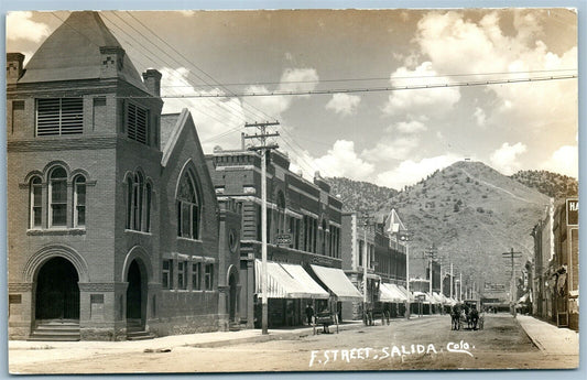 SALIDA CO F. STREET VINTAGE REAL PHOTO POSTCARD RPPC