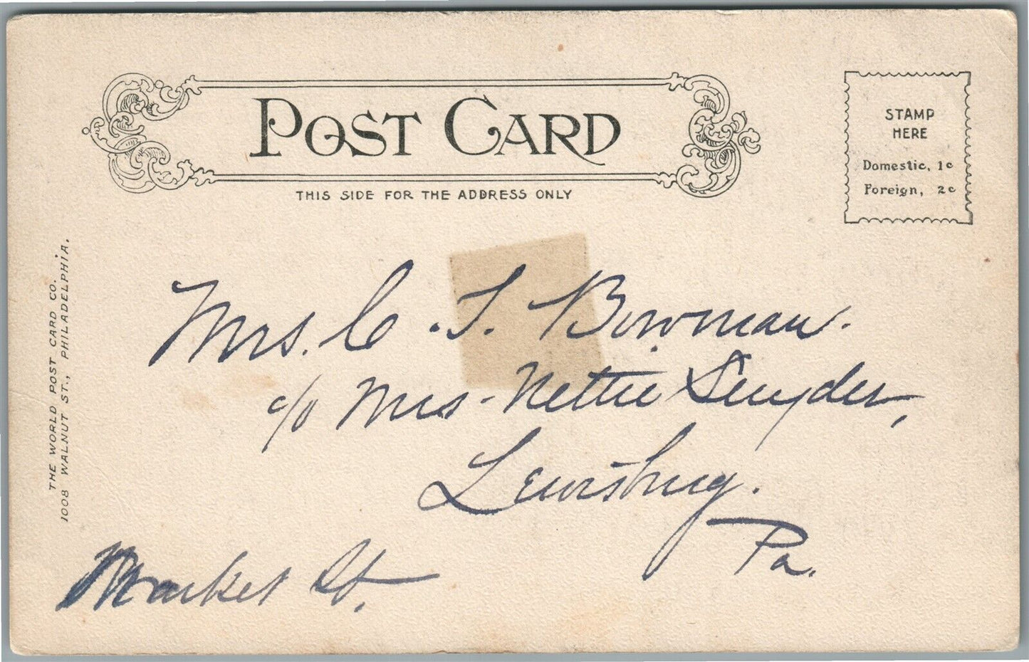 PHILADELPHIA PA OLD LIVEZEY HOUSE WISSAHICKON ANTIQUE POSTCARD