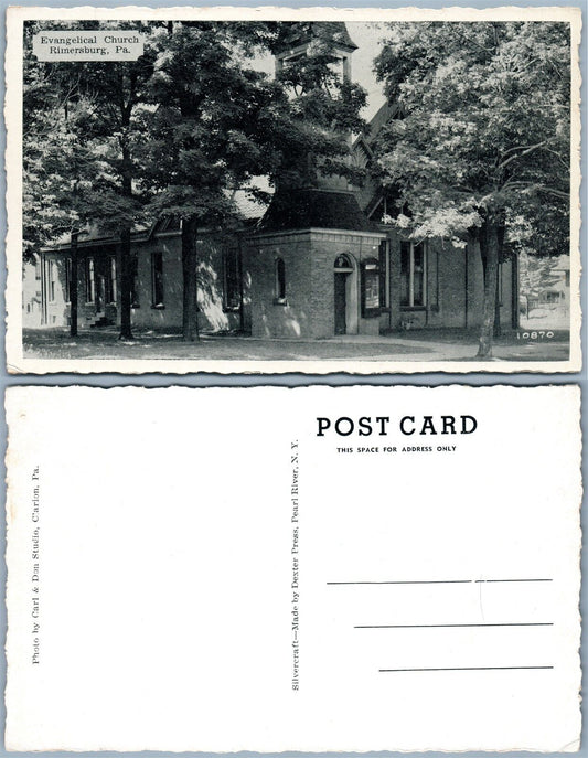 RIMERSBURG PA EVANGELICAL CHURCH VINTAGE POSTCARD
