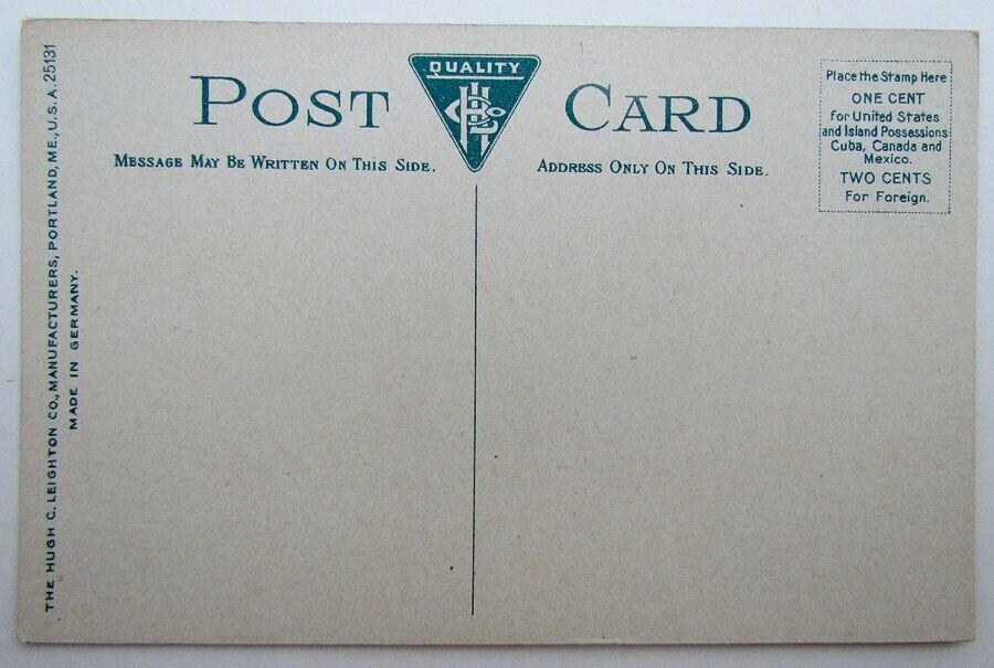BROWNVILLE ME BAND A.R.R. YARDS railroad train railway ANTIQUE POSTCARD