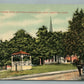 EAST HAMPTON CT CHURCH GREEN FROM BARTON'S DRUG STORE ANTIQUE POSTCARD