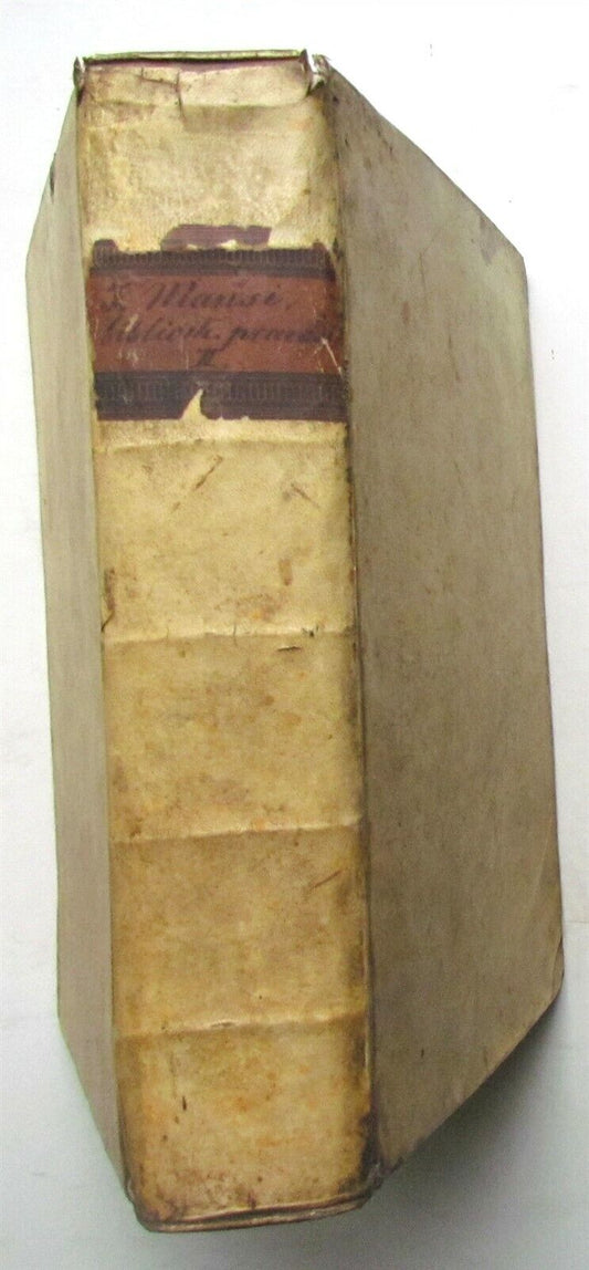 1722 VELLUM BINDING MASSIVE FOLIO J.Mansi CONGREGATIONIS ORATORII ANTIQUE Vol. 2