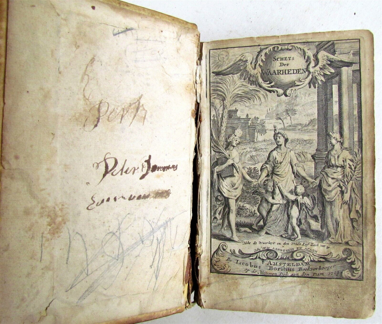 1709 VELLUM BOUND J. D'Outrein Een korte schets der Godlyke waarheden antique