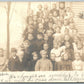 HAZELHURST PA 1906 SCHOOL GROUP ANTIQUE REAL PHOTO POSTCARD RPPC