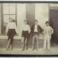 4 MEN AT THE FRONT OF THE BUILDING ANTIQUE GROUP PHOTO