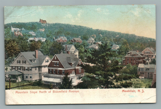 MONTCLAIR NJ MOUNTAIN SLOPE OF BLOOMIELD AVENUE ANTIQUE POSTCARD