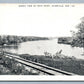 JANESVILLE WI ROCK RIVER ANTIQUE POSTCARD RAILROAD TRACKS