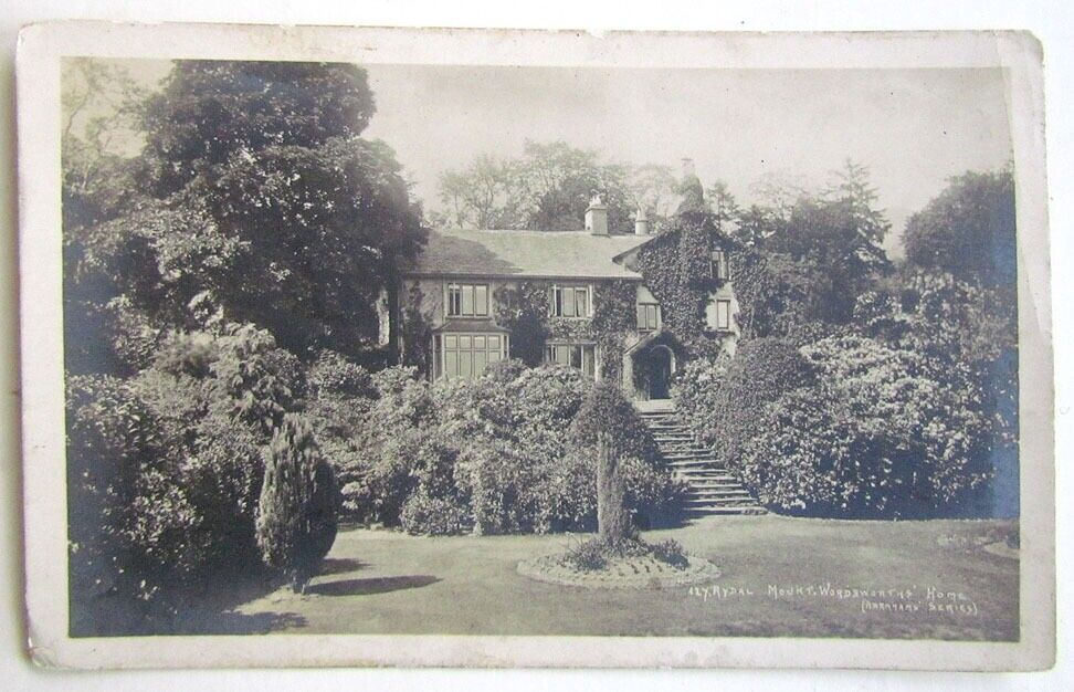 ANTIQUE BRITISH POSTCARD RYDAL MOUNT WORDSWORTH HOME AMBLESIDE UK