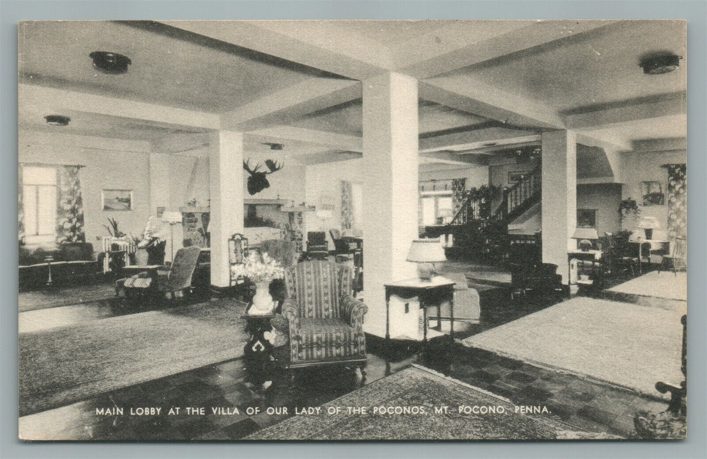 MT. POCONO PA VILLA OF OUR LADY OF POCONOS ANTIQUE POSTCARD