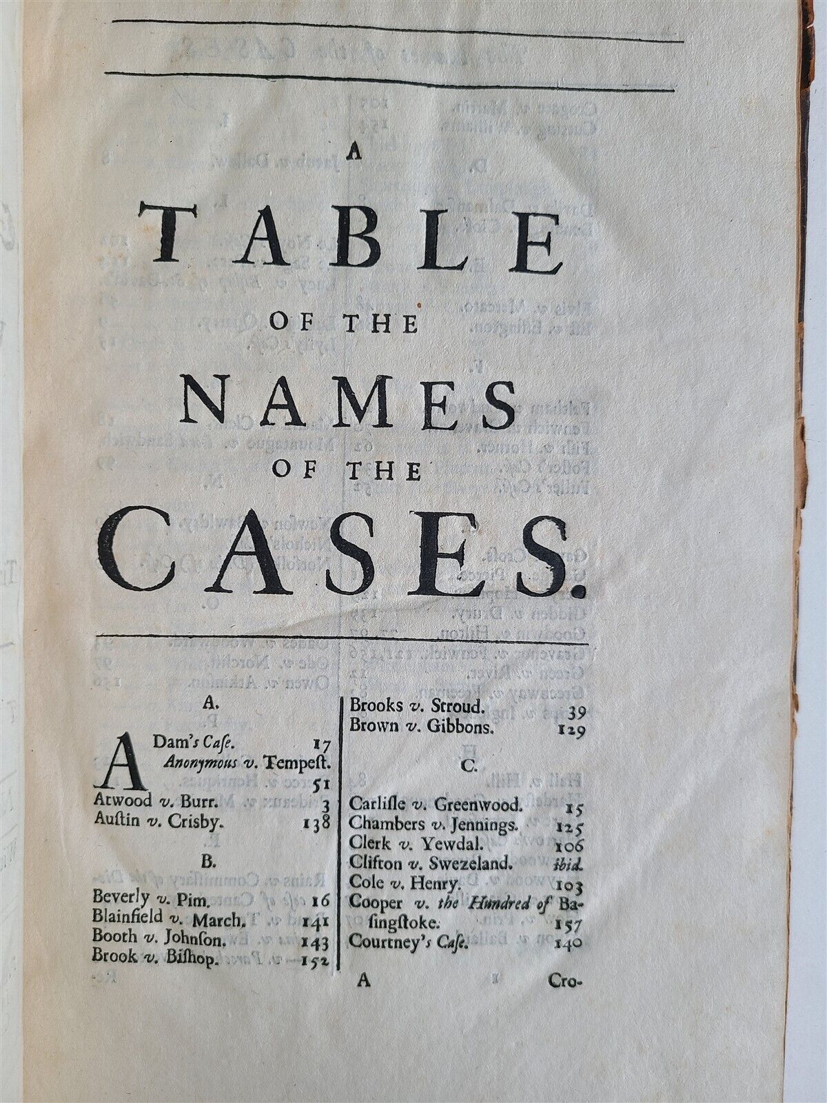 1716 MODERN CASES in COURT OF ENGLAND BENCH by THOMAS FARRESLEY antique LAW BOOK