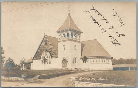 BEDMINSTER NJ CHURCH ANTIQUE REAL PHOTO POSTCARD RPPC