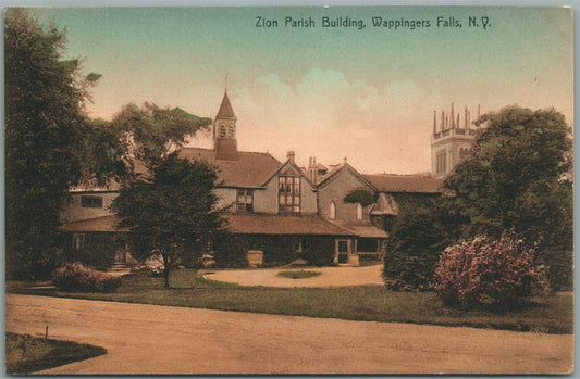 WAPPINGERS FALLS NY ZION PARISH BUILDING ANTIQUE POSTCARD
