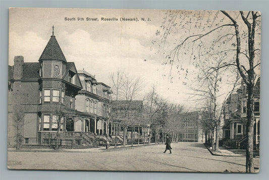 NEWARK NJ ROSEVILLE SOUTH 9th STREET ANTIQUE POSTCARD