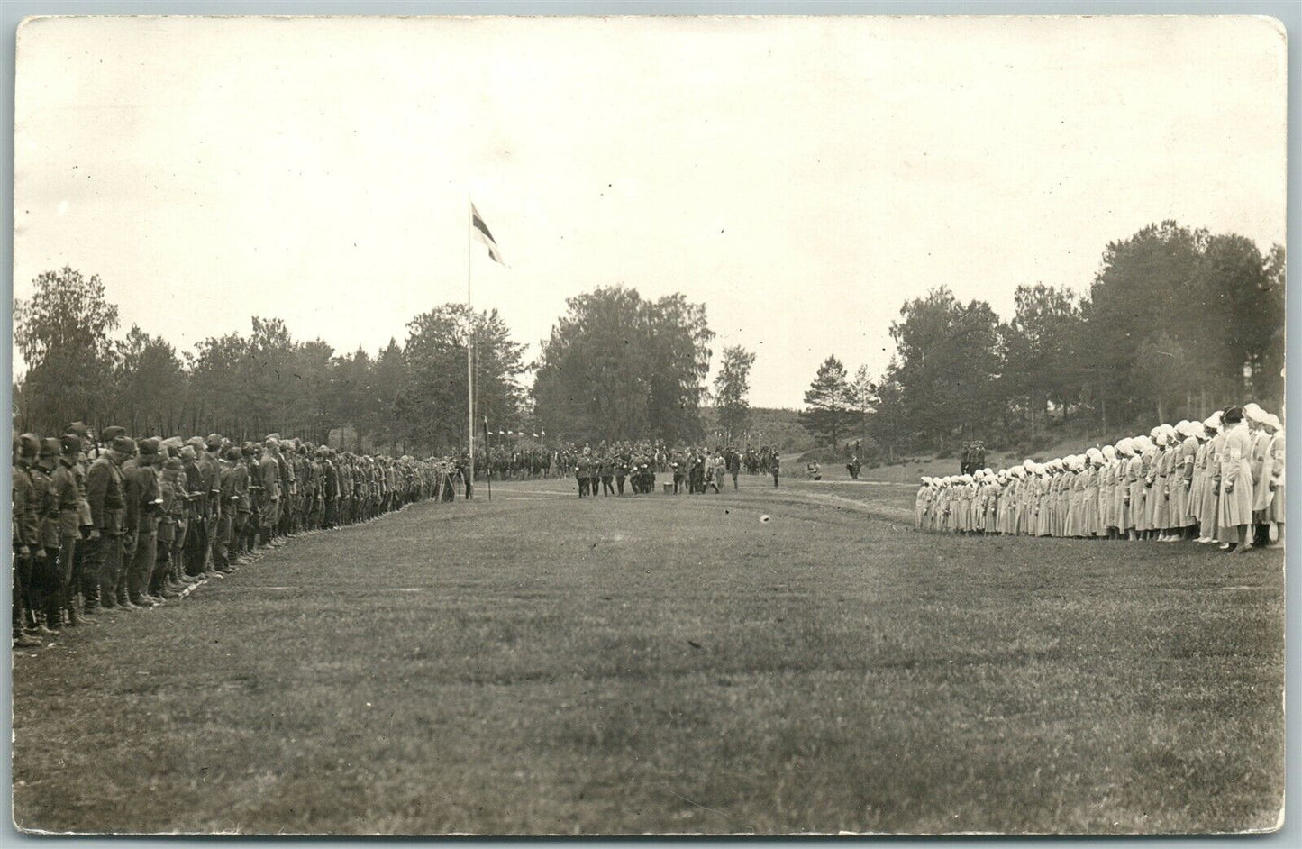 WWII MILITARY RED CROSS VINTAGE REAL PHOTO POSTCARD RPPC