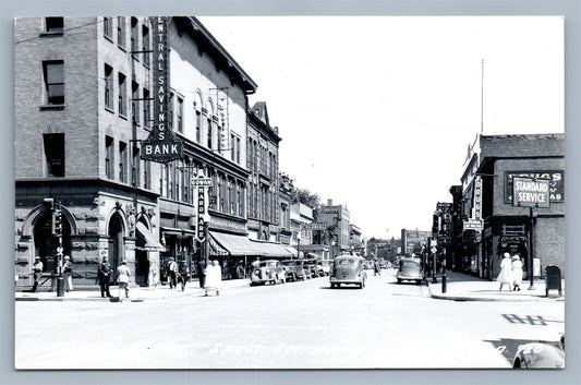 SAULT STE MARIE MI ASHMUN STREET VINTAGE REAL PHOTO POSTCARD RPPC