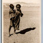 AFRICAN GIRL w/ BABY ASWAN EGYPT ANTIQUE REAL PHOTO POSTCARD RPPC