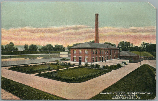 HARRISBURG PA SUSQUEHANNA FILTER PLANT ANTIQUE POSTCARD