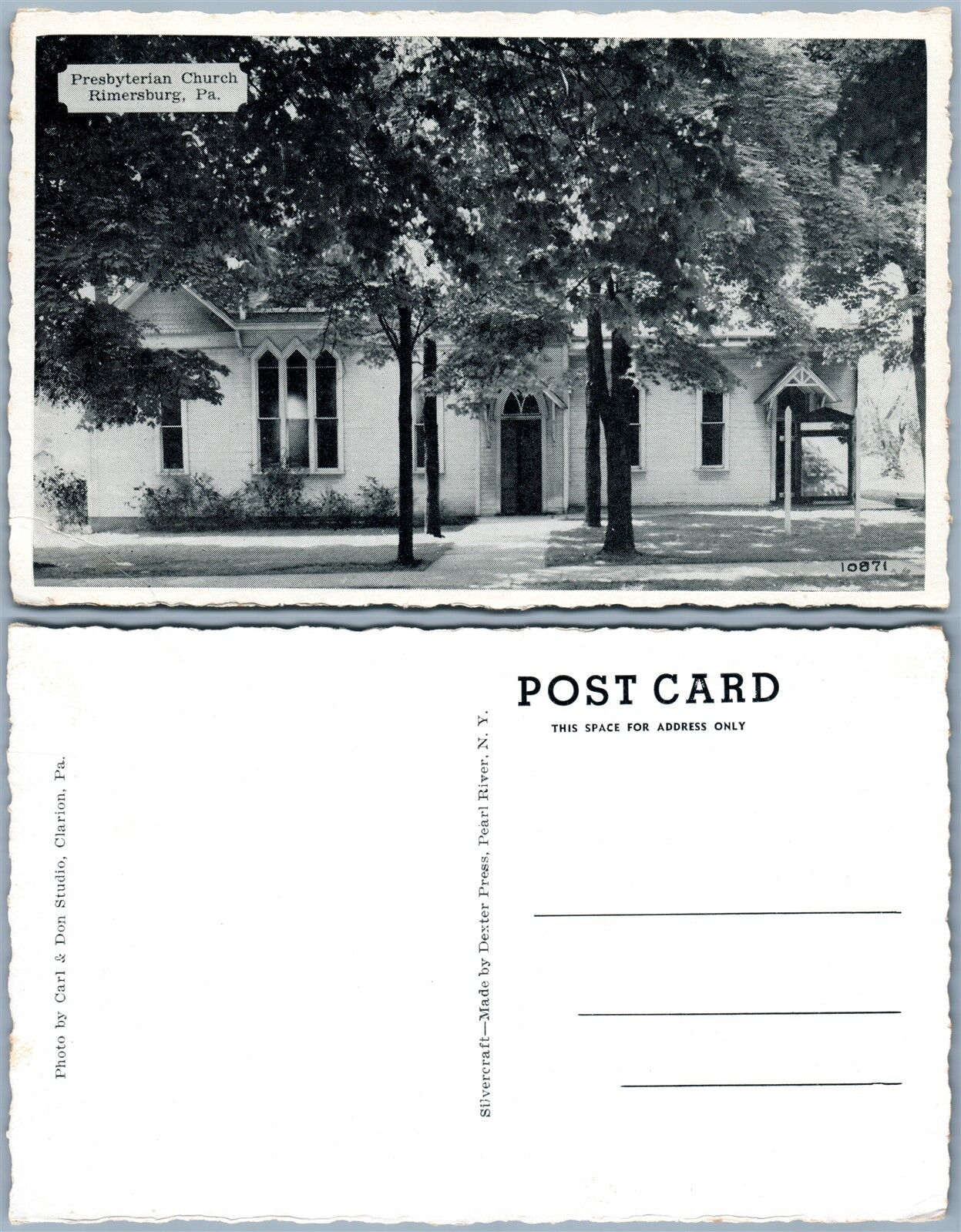 RIMERSBURG PA PRESBYTERIAN CHURCH VINTAGE POSTCARD