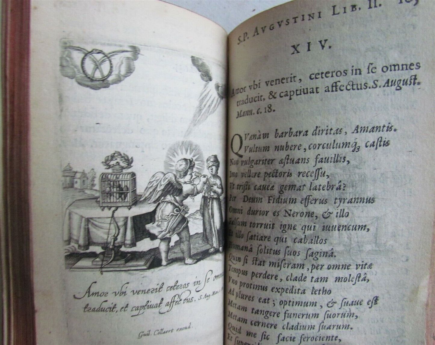 1629 ILLUSTRATED Flammulae Amoris S.P. Augustini versibus et iconibus antique