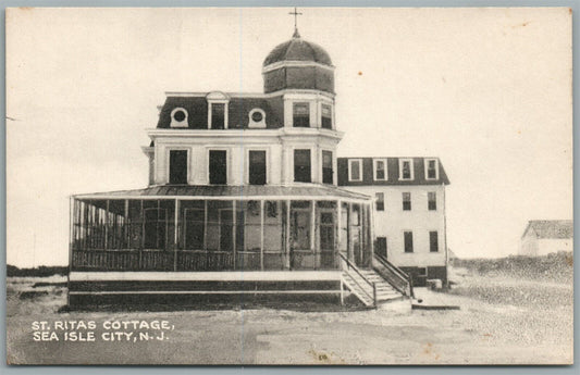 SEA ISLE CITY NJ ST. RITAS COTTAGE ANTIQUE POSTCARD