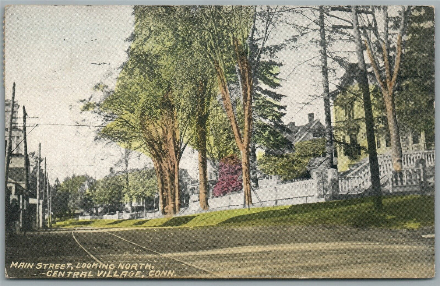 CENTRAL VILLAGE CT MAIN STREET ANTIQUE POSTCARD