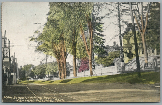 CENTRAL VILLAGE CT MAIN STREET ANTIQUE POSTCARD