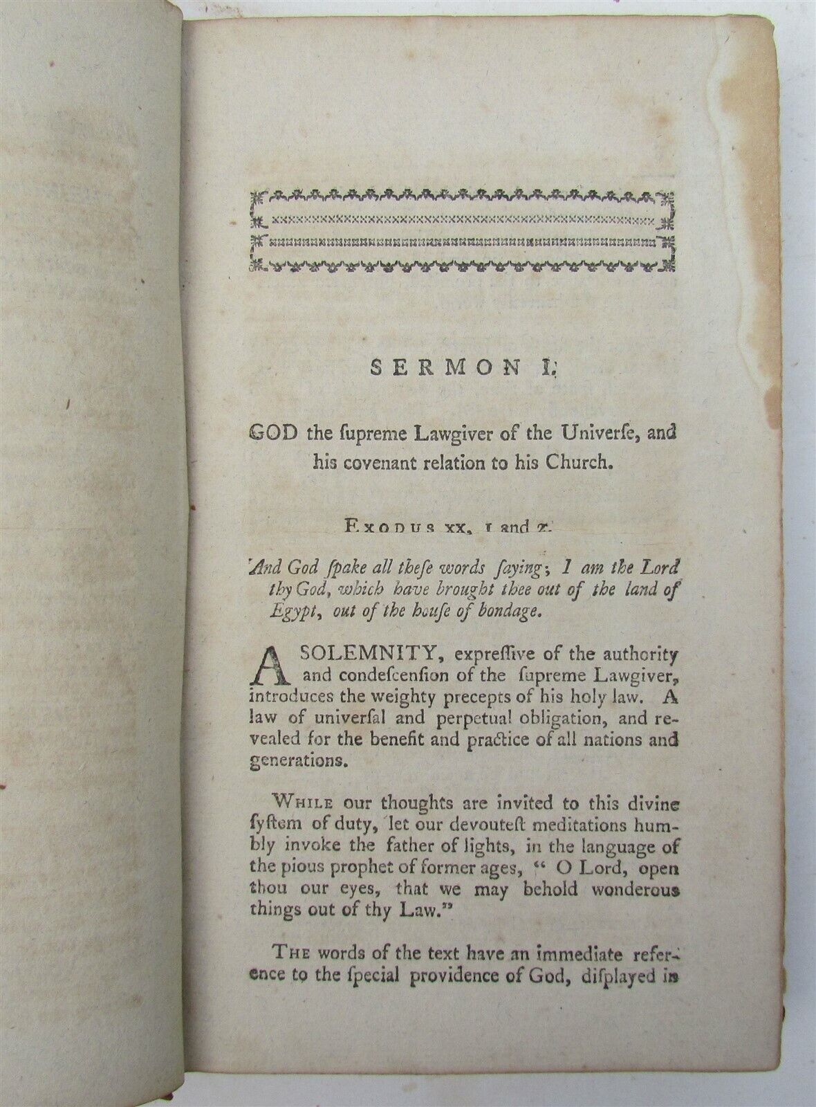 1795 SERMONS on MORAL LAW by DAVID MccLURE antique HARTFOD AMERICANA