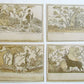 SET OF 4 ANTIQUE VICTORIAN PUZZLE TRADE CARDS