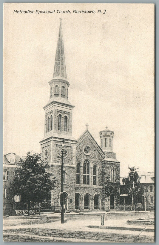 MORRISTOWN NJ METHODIST EPISCOPAL CHURCH ANTIQUE POSTCARD