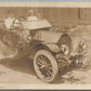 VINTAGE CAR FATHER & DAUGHTER ANTIQUE REAL PHOTO POSTCARD RPPC