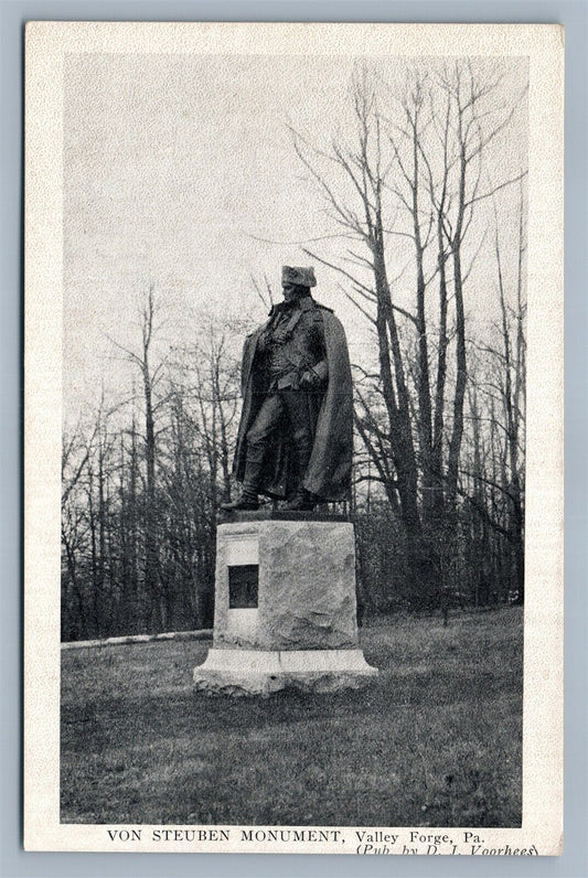 VALLEY FORGE PA VON STEUBEN MONUMENT ANTIQUE POSTCARD