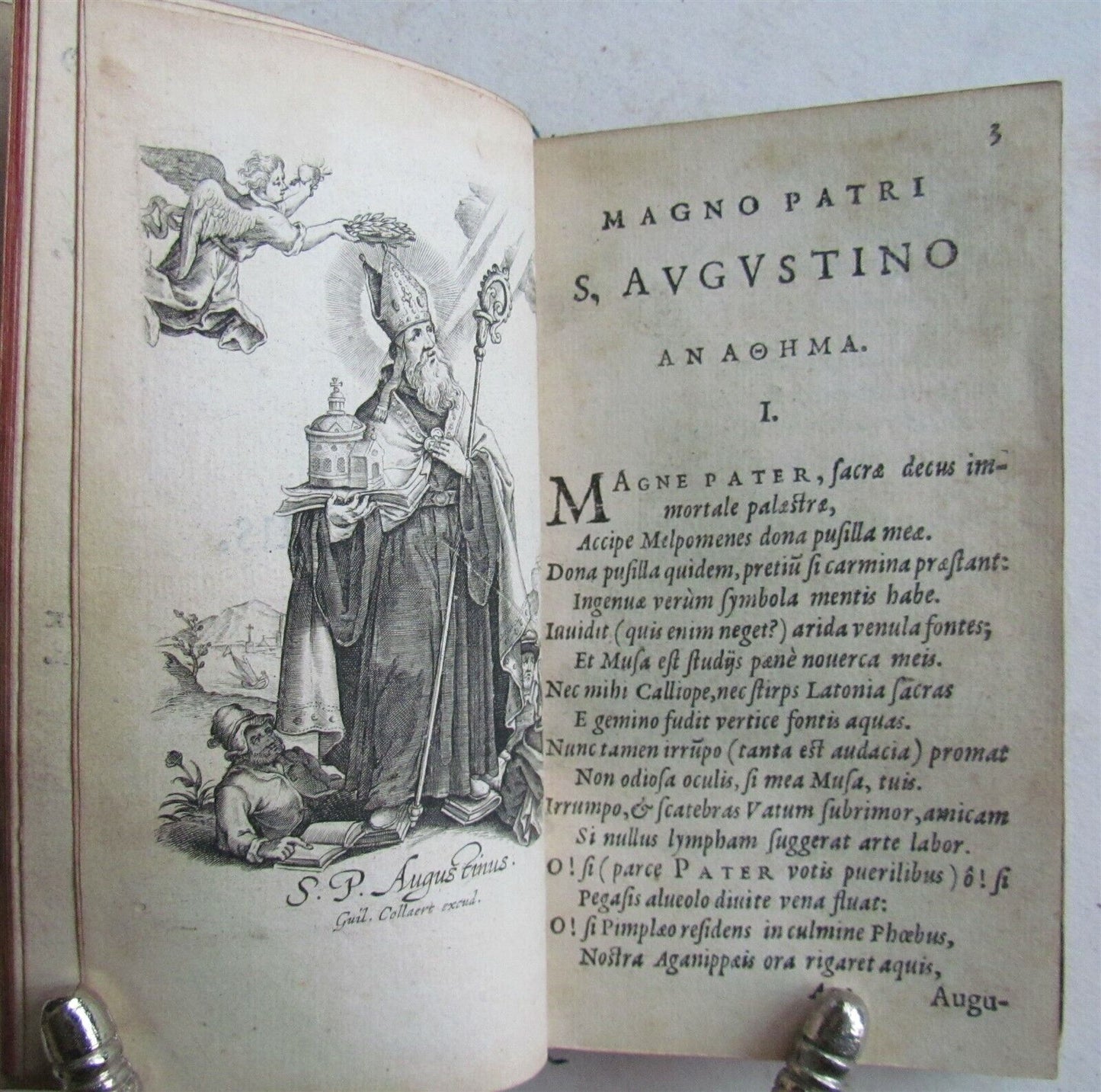 1629 ILLUSTRATED Flammulae Amoris S.P. Augustini versibus et iconibus antique