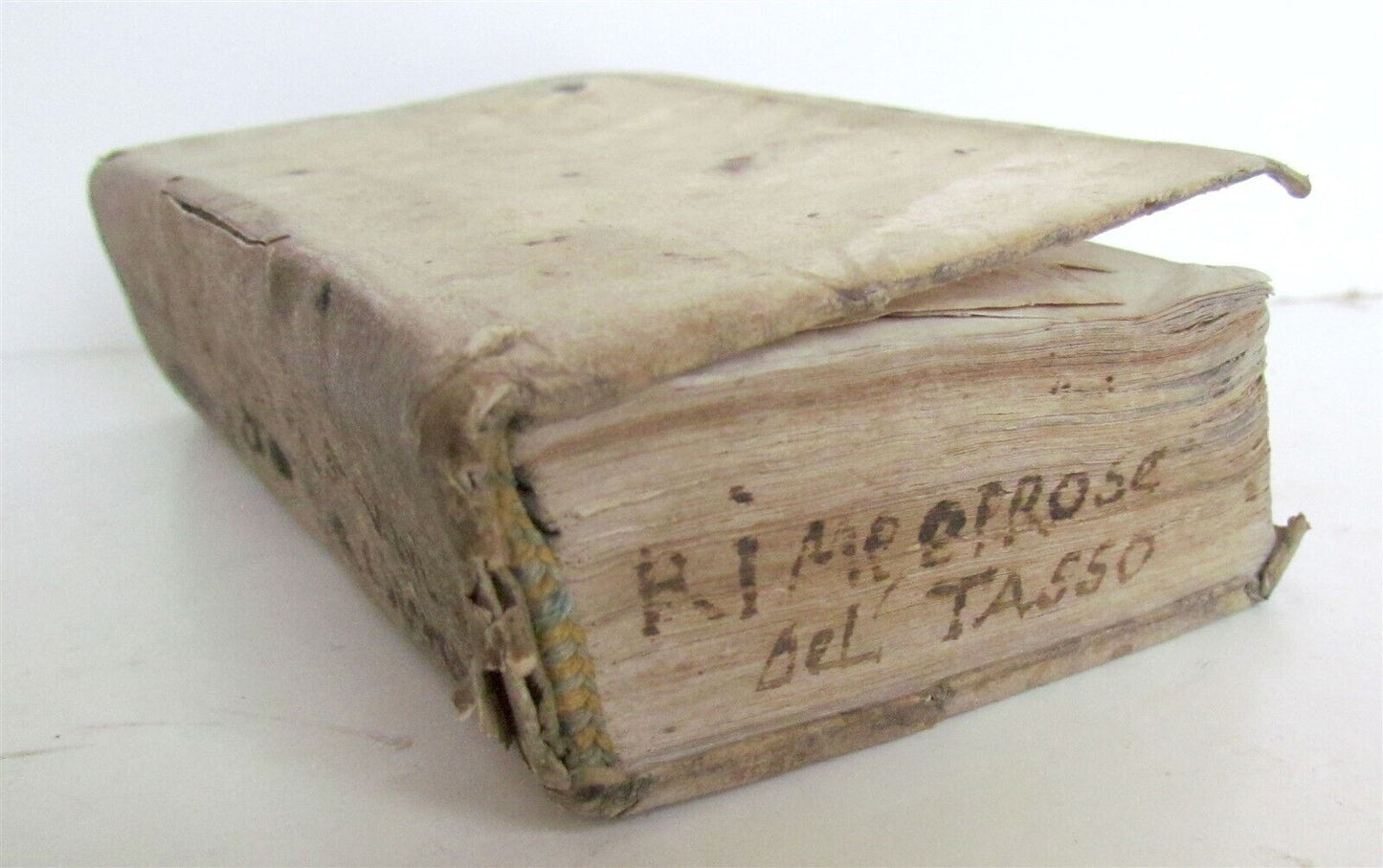 1586 Gioie di Rime E Prose del Sig. TORQUATO TASSO antique vellum 16th century