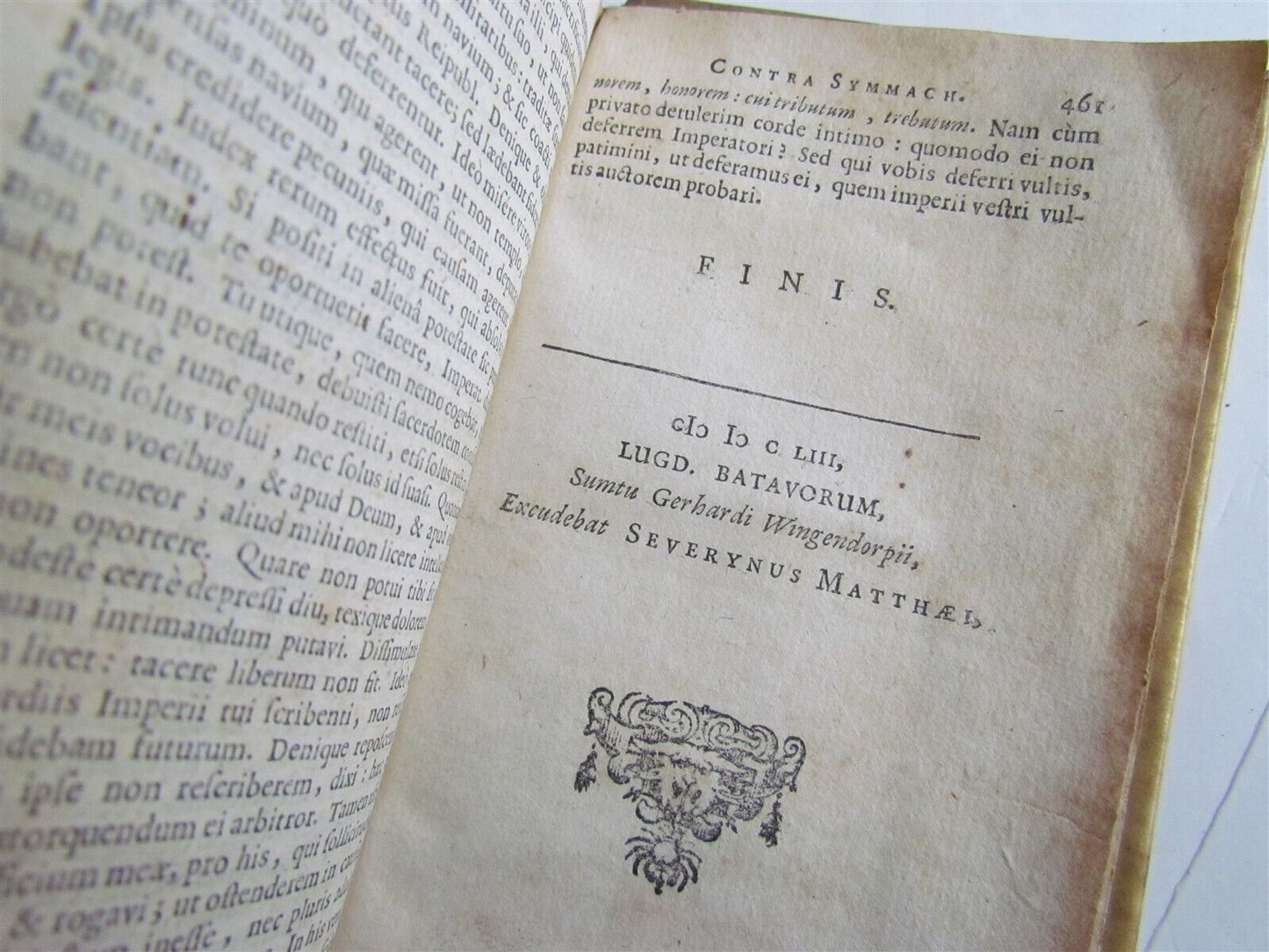 1653 Symmachus Quintus Aurelius Epistolarum antique VELLUM 17th century